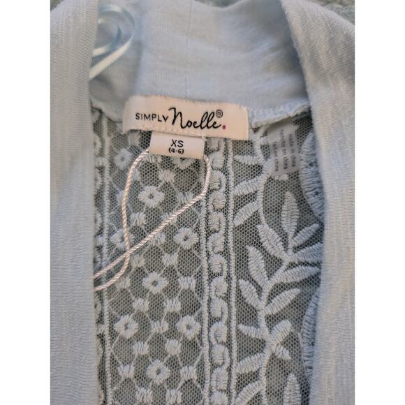 Simply Noelle Baby Blue Knit Spring Cardigan Flowy XS - Picture 6 of 10